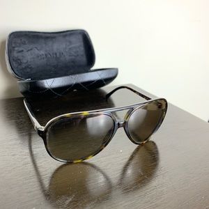 Chanel Tortoise Aviator Sunglasses